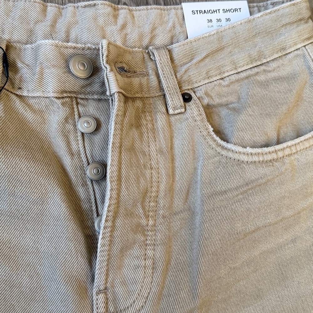 ZARA Straight Shorts – Size 38 (Beige) - Picture 3 of 4